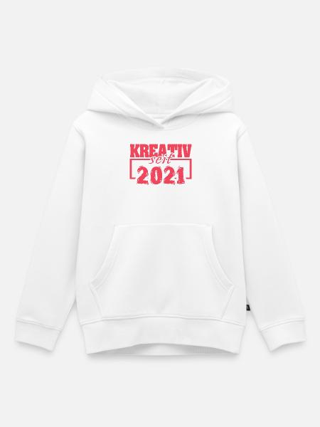 2021 - Kinder Premium Organic Hoodie - Weiß