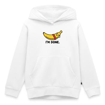 The Workout Burnout Banana - Kids Premium Organic Hoodie - white - Front - AI Model Kid Female (0cm)