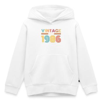 Retro 1986 Stripes - Kinder Premium Organic Hoodie - Weiß - Vorne - AI Model Kid Female (0cm)