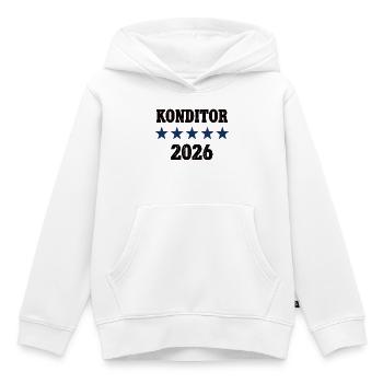 Métier de confiseur Confiserie Emploi Travail de boulanger - Sweat Premium à capuche enfant bio - blanc - Devant - AI Model Kid Female (0cm)