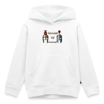 ROMANI VS SPARTANUS - Kinder Premium Organic Hoodie - Weiß - Vorne - AI Model Kid Female (0cm)