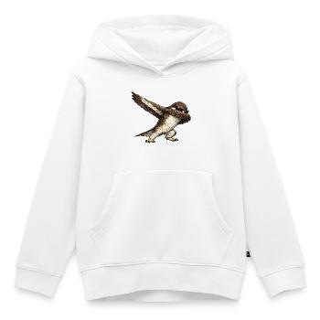 Dabbing Bussard - Kinder Premium Organic Hoodie - Weiß - Vorne - AI Model Kid Female (0cm)