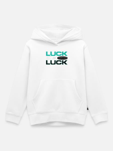 Luck & Opportunity Motiv - Kinder Premium Organic Hoodie - Weiß