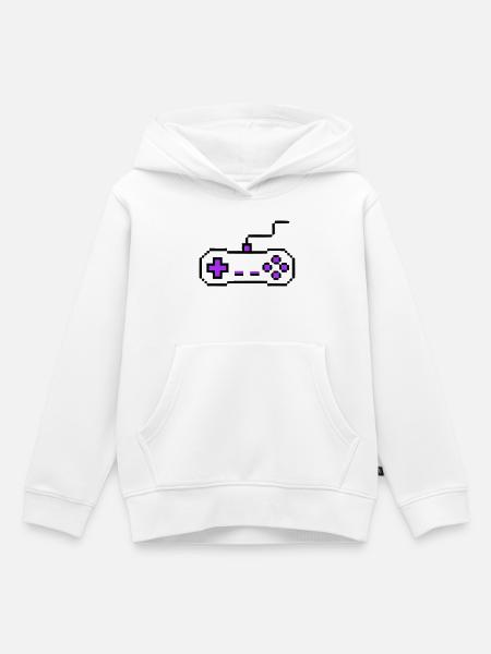 Retro Gamepad Controller Zocker - Kinder Premium Organic Hoodie - Weiß