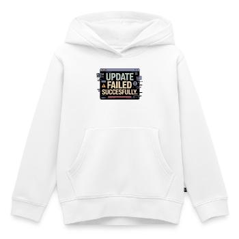 mise à jour échouée-réussie - Sweat Premium à capuche enfant bio - blanc - Devant - AI Model Kid Female (0cm)