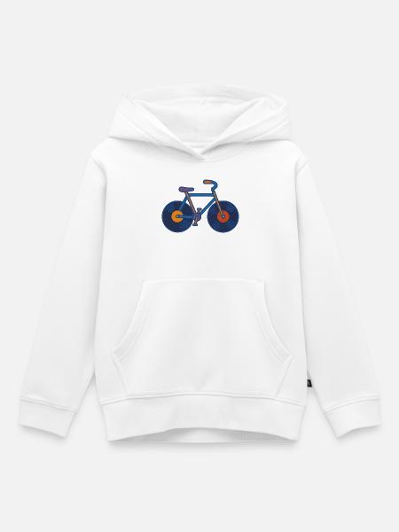 Vinyl Cycle Echo - Kinder Premium Organic Hoodie - Weiß