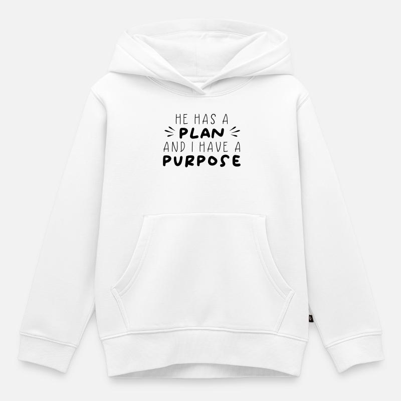 Plan & But - Sweat Premium à capuche enfant bio - blanc