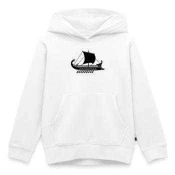 Navire de guerre grec - Sweat Premium à capuche enfant bio - blanc - Devant - AI Model Kid Female (0cm)