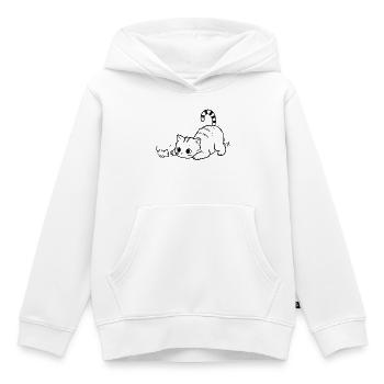 Pounce Mode Activated - Kids Premium Organic Hoodie - white - Front - AI Model Kid Female (0cm)