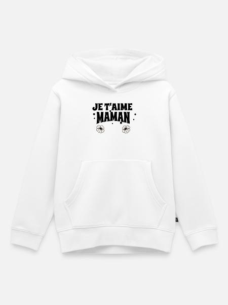 Ich liebe dich, Mama - Kinder Premium Organic Hoodie - Weiß