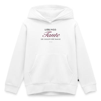 LieblingsTante Eleganz - Kinder Premium Organic Hoodie - Weiß - Vorne - AI Model Kid Female (0cm)