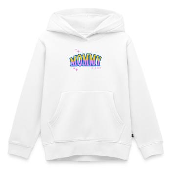 Mommy Is Best Pop Art Design - Kids Premium Organic Hoodie - white - Front - AI Model Kid Female (0cm)