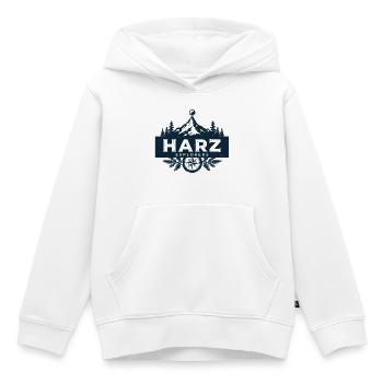 Explorateurs de résine | Insigne de boussole vintage - Sweat Premium à capuche enfant bio - blanc - Devant - AI Model Kid Female (0cm)
