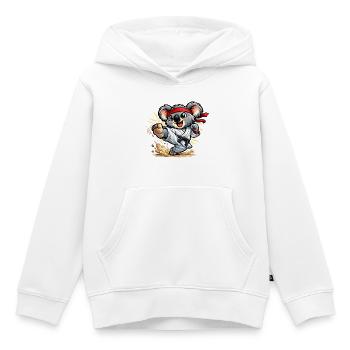 Süßer Koala macht Karate - Kinder Premium Organic Hoodie - Weiß - Vorne - AI Model Kid Female (0cm)