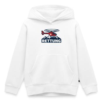 Rettungshubschrauber Logo - Kinder Premium Organic Hoodie - Weiß - Vorne - AI Model Kid Female (0cm)