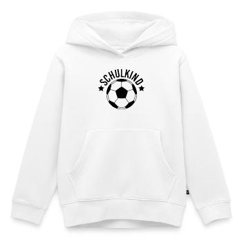 Schulkind Fußball Aufstieg Einschulung Schulstart  - Kinder Premium Organic Hoodie - Weiß - Vorne - AI Model Kid Female (0cm)