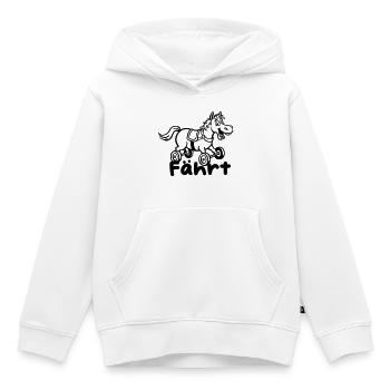 Fährt Pferd mit Rädern - Kinder Premium Organic Hoodie - Weiß - Vorne - AI Model Kid Female (0cm)