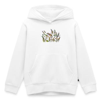 Gras - Kinder Premium Organic Hoodie - Weiß - Vorne - AI Model Kid Female (0cm)