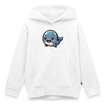 Kkuscheliger blauer Wal Cartoon - Kinder Premium Organic Hoodie - Weiß - Vorne - AI Model Kid Female (0cm)