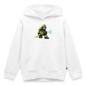 Kleiner Feuerwehrheld – Atemschutz Feuerwehr Kinde - Kinder Premium Organic Hoodie - Weiß - Vorne - AI Model Kid Female (0cm)