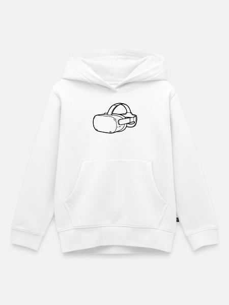 VR Brille Headset Grafik - Kinder Premium Organic Hoodie - Weiß