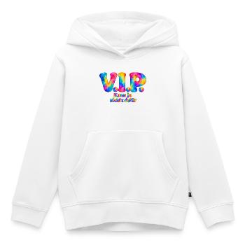 V.I.P. – Kann ja nichts dafür – Aquarell Humor - Kinder Premium Organic Hoodie - Weiß - Vorne - AI Model Kid Female (0cm)