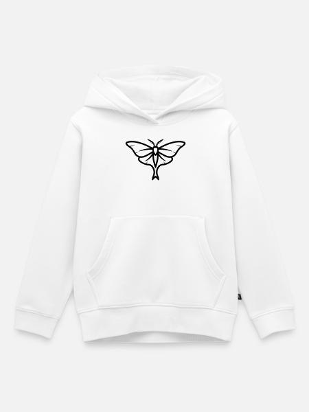 Moon Butterfly - Kinder Premium Organic Hoodie - Weiß
