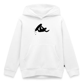 snowboard snowboarding - Sweat Premium à capuche enfant bio - blanc - Devant - AI Model Kid Female (0cm)
