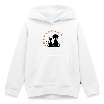 Pets - Kids Premium Organic Hoodie - white - Front - AI Model Kid Female (0cm)