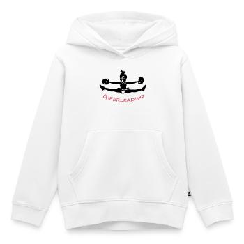 cheerleading - Sweat Premium à capuche enfant bio - blanc - Devant - AI Model Kid Female (0cm)