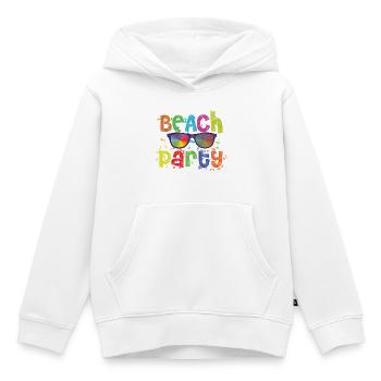 Beach Party - Sweat Premium à capuche enfant bio - blanc - Devant - AI Model Kid Female (0cm)