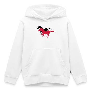 galopp pferderennen - Kinder Premium Organic Hoodie - Weiß - Vorne - AI Model Kid Female (0cm)