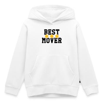Déménageur / Déménagement / Déménager / Camion - Sweat Premium à capuche enfant bio - blanc - Devant - AI Model Kid Female (0cm)