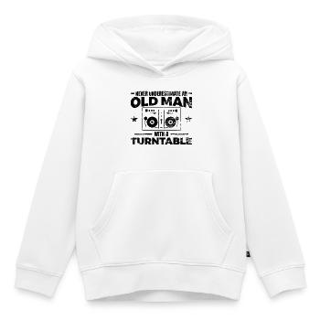 DJ Papa - Kids Premium Organic Hoodie - white - Front - AI Model Kid Female (0cm)