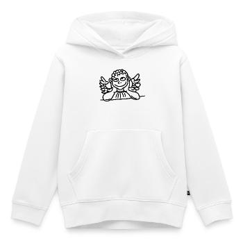 Für alle Engel auf Erden, verträumt und entzückend - Kinder Premium Organic Hoodie - Weiß - Vorne - AI Model Kid Female (0cm)