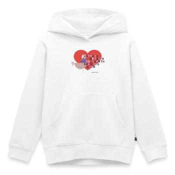 FAMOUS ARTIST - Kids Premium Organic Hoodie - white - Front - AI Model Kid Female (0cm)