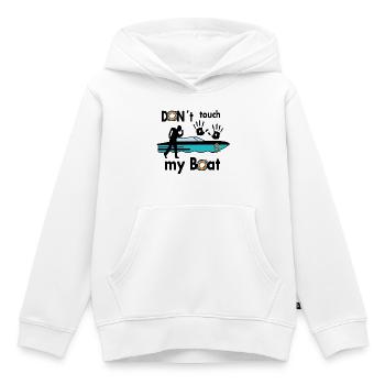 Fass mein Boot nicht an - Kinder Premium Organic Hoodie - Weiß - Vorne - AI Model Kid Female (0cm)