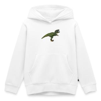 Tom T-Rex - Sweat Premium à capuche enfant bio - blanc - Devant - AI Model Kid Female (0cm)
