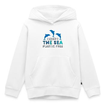 Umweltverschmutzung im Meer - Kinder Premium Organic Hoodie - Weiß - Vorne - AI Model Kid Female (0cm)