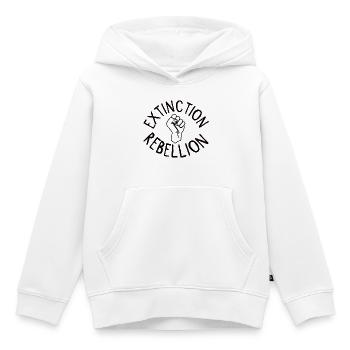 Extinction Rebellion Faust - Sweat Premium à capuche enfant bio - blanc - Devant - AI Model Kid Female (0cm)