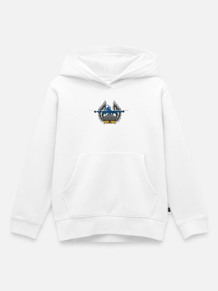 B 747 - Kinder Premium Organic Hoodie - Weiß