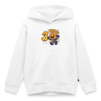 Dritter Geburtstag Kleiner Astronaut Roboter - Kinder Premium Organic Hoodie - Weiß - Vorne - AI Model Kid Female (0cm)