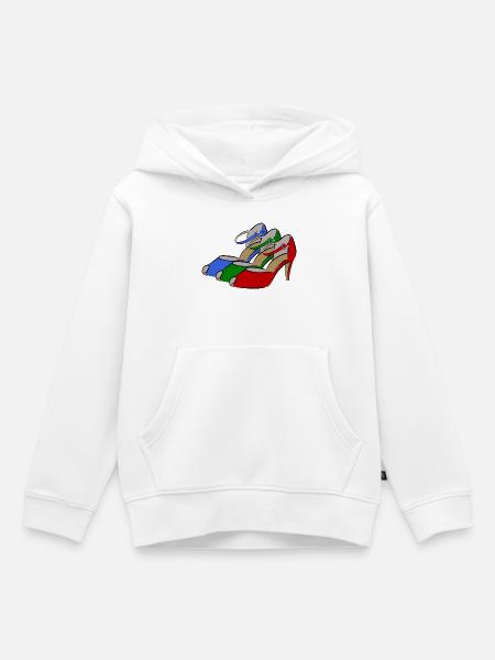 Schuh Mode - Kinder Premium Organic Hoodie - Weiß
