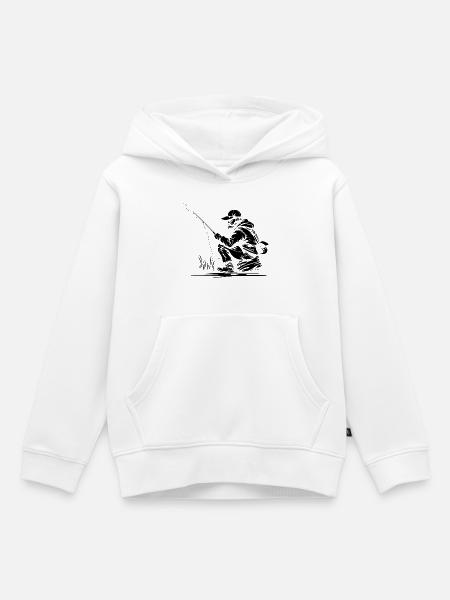Angler - Kinder Premium Organic Hoodie - Weiß