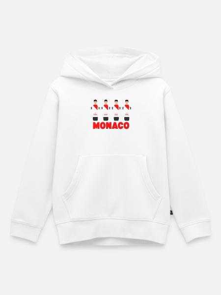 Monaco - Kinder Premium Organic Hoodie - Weiß