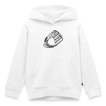 Baseball Handschuh Zeichnung - Kinder Premium Organic Hoodie - Weiß - Vorne - AI Model Kid Female (0cm)