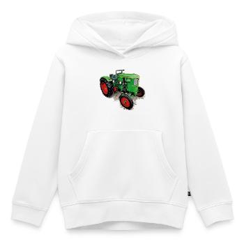 Legendärer Traktor Klassiker - Kinder Premium Organic Hoodie - Weiß - Vorne - AI Model Kid Female (0cm)