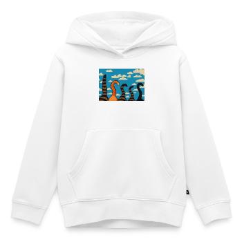 Süße Katzenschwänze gegen bewölkten Himmel - Kinder Premium Organic Hoodie - Weiß - Vorne - AI Model Kid Female (0cm)
