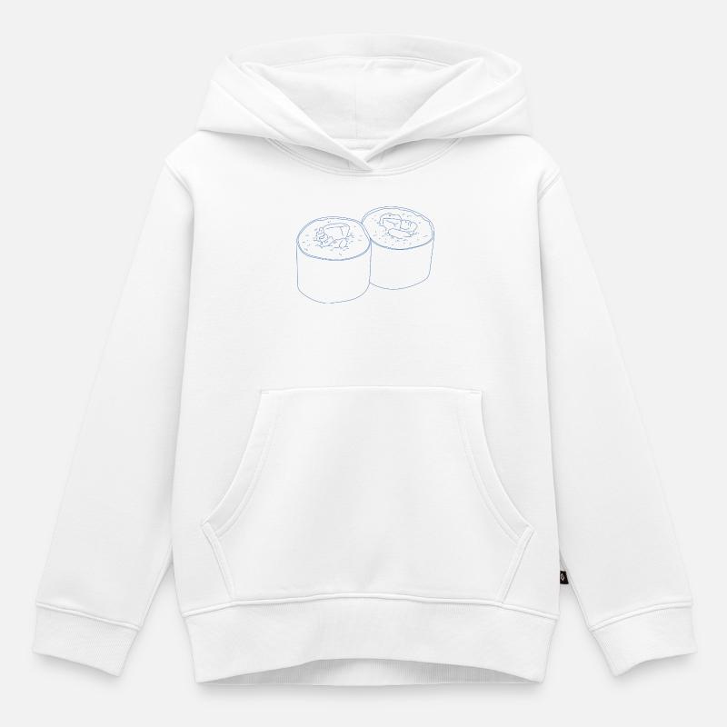 Conception de sushis - Sweat Premium à capuche enfant bio - blanc