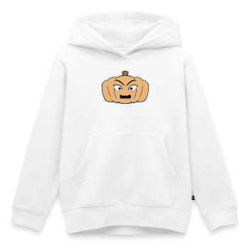 Spukhafter Halloween Gruseliger Kürbis - Kinder Premium Organic Hoodie - Weiß - Vorne - AI Model Kid Female (0cm)